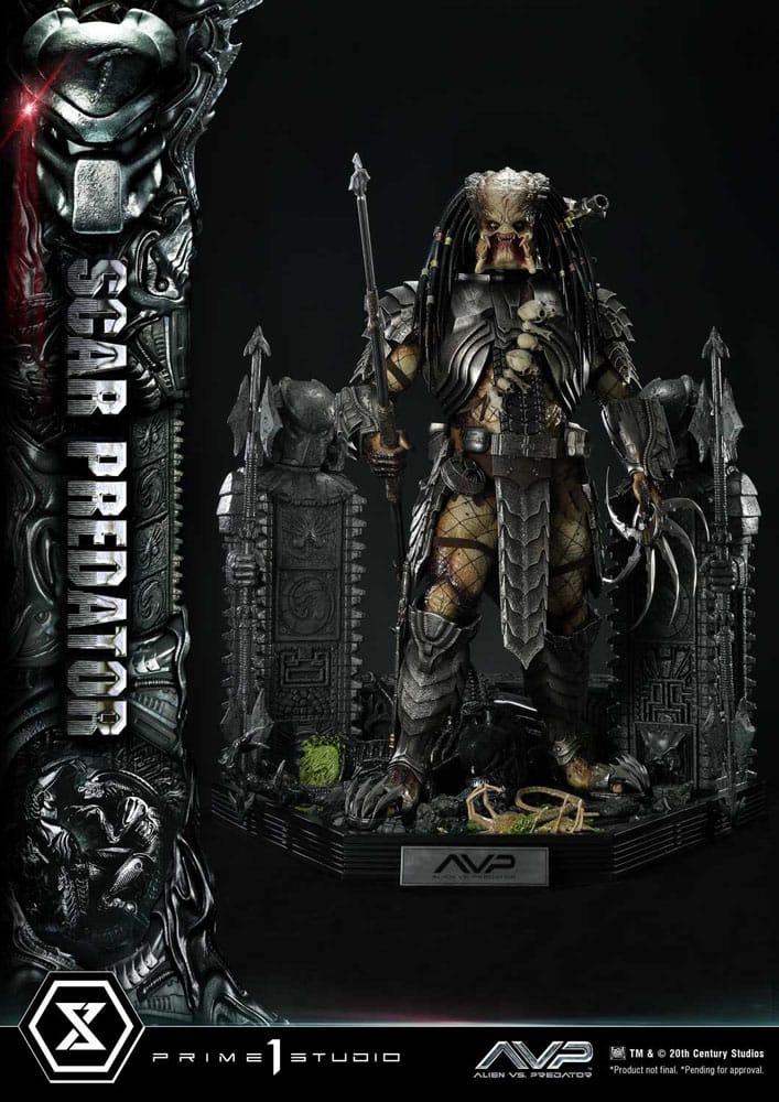 The Alien vs. Predator Museum Masterline Series Statue 1/3 Scar Predator Deluxe Version 93 cm - immagine 3