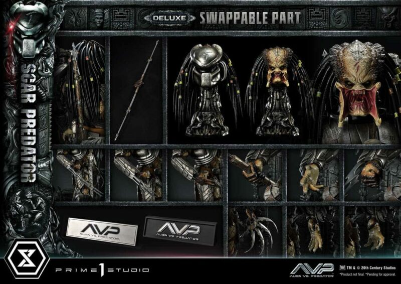 The Alien vs. Predator Museum Masterline Series Statue 1/3 Scar Predator Deluxe Bonus Version 93 cm - immagine 3