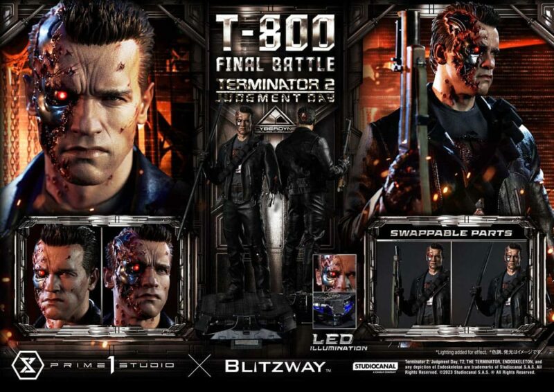 Terminator 2 Museum Masterline Series Statue 1/3 T-800 Final Battle Regular Version 75 cm - immagine 7