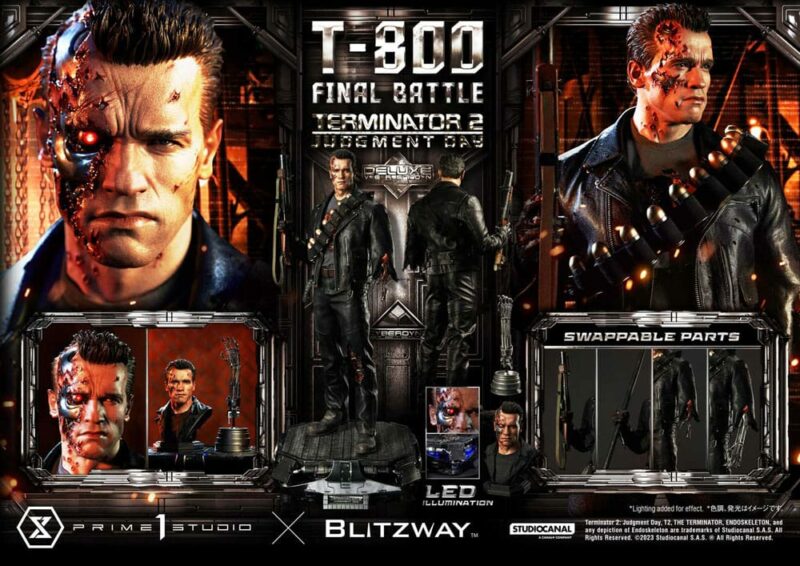 Terminator 2 Museum Masterline Series Statue 1/3 T-800 Final Battle Deluxe Version 75 cm - immagine 7