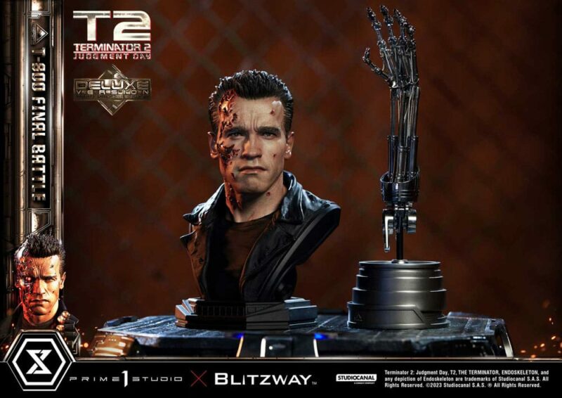 Terminator 2 Museum Masterline Series Statue 1/3 T-800 Final Battle Deluxe Version 75 cm - immagine 5