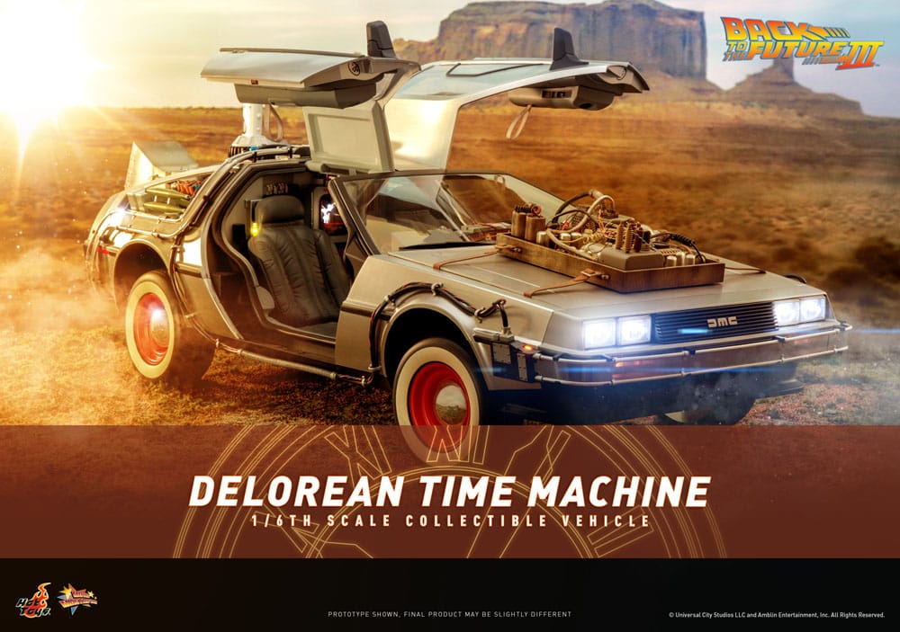 Back to the Future III Movie Masterpiece Vehicle 1/6 DeLorean Time Machine 72 cm - immagine 2