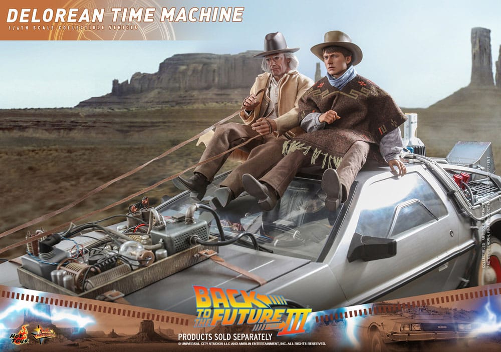Back to the Future III Movie Masterpiece Vehicle 1/6 DeLorean Time Machine 72 cm - immagine 3