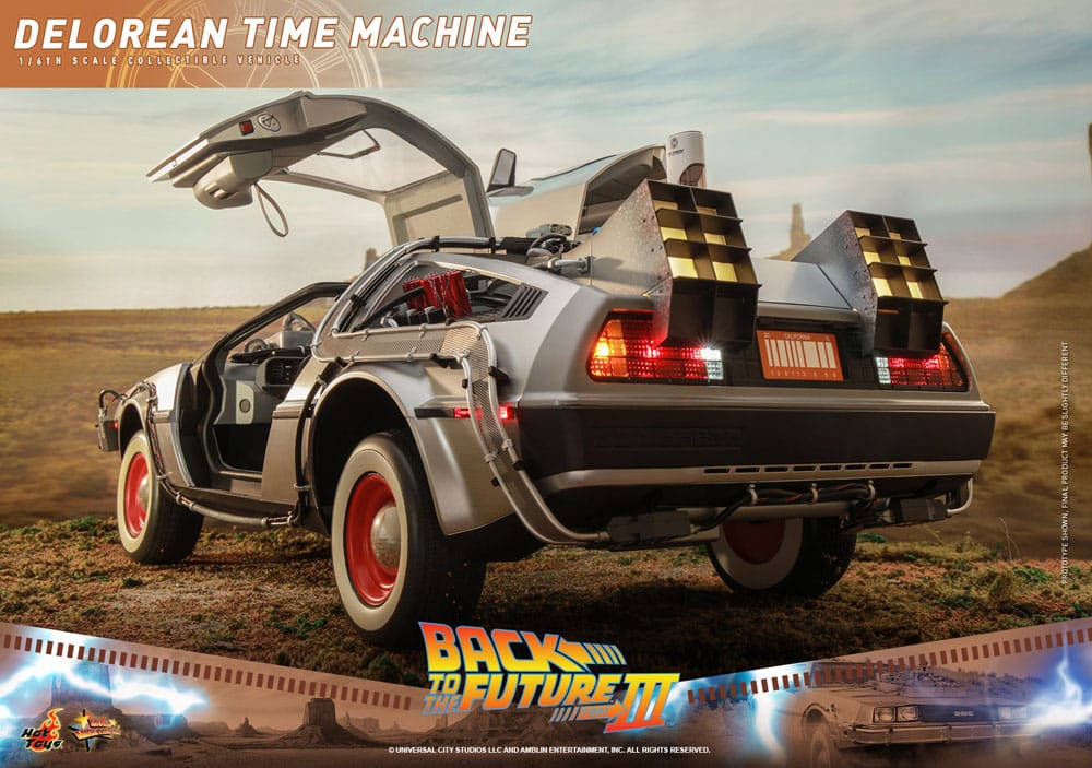 Back to the Future III Movie Masterpiece Vehicle 1/6 DeLorean Time Machine 72 cm - immagine 4