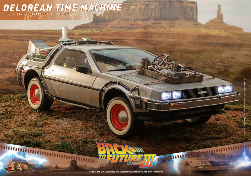 Back to the Future III Movie Masterpiece Vehicle 1/6 DeLorean Time Machine 72 cm - immagine 5