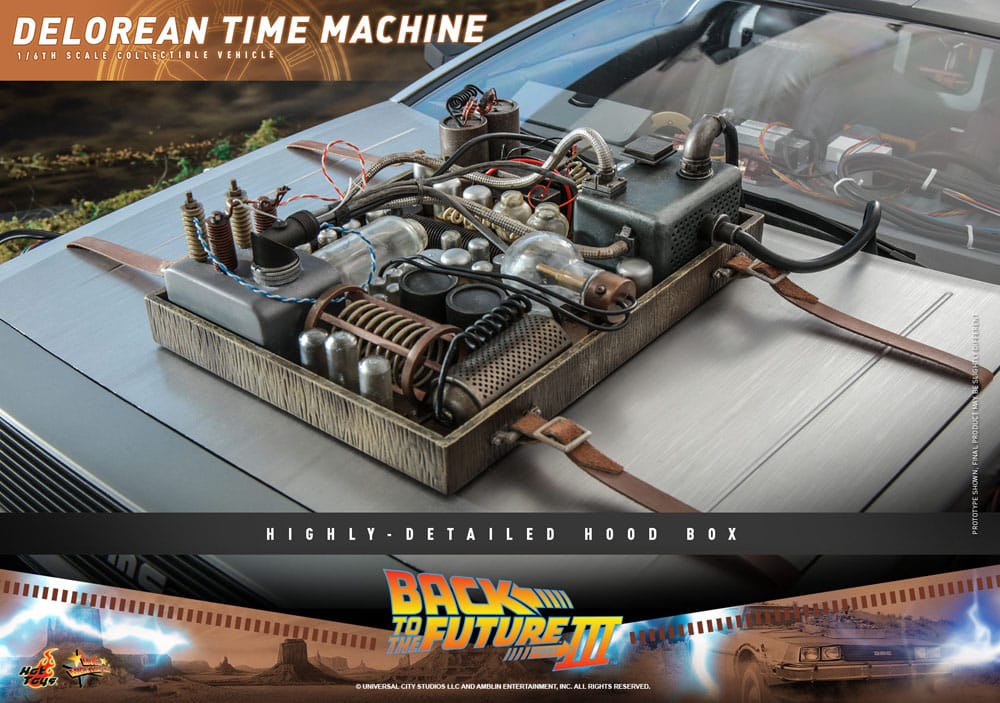 Back to the Future III Movie Masterpiece Vehicle 1/6 DeLorean Time Machine 72 cm - immagine 7