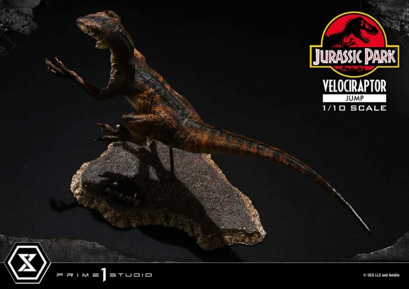 Jurassic Park Prime Collectibles Statue 1/10 Velociraptor Jump 21 cm - immagine 3