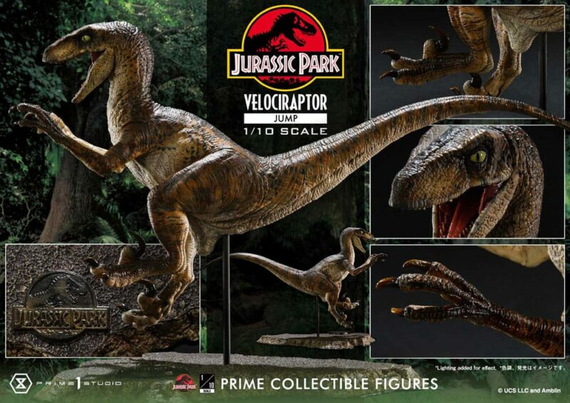 Jurassic Park Prime Collectibles Statue 1/10 Velociraptor Jump 21 cm - immagine 5
