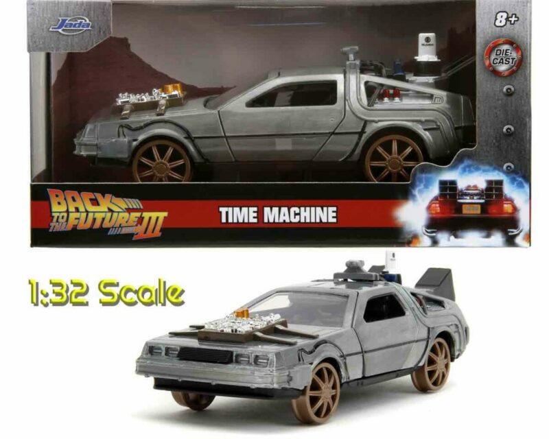 Hollywood Rides: Back to the Future Part 3 - De Lorean with Railroad Wheels - Variant diecast model 1/32