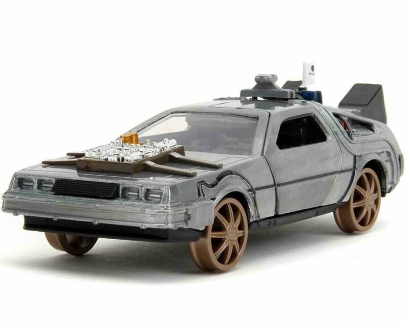 Hollywood Rides: Back to the Future Part 3 - De Lorean with Railroad Wheels - Variant diecast model 1/32 - immagine 2