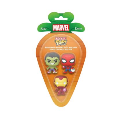 Carrot Pocket Pop! Marvel - Spider-Man, Iron-Man & The Hulk 4 cm