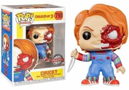 Child´s Play POP! Movies Vinyl (Exc) Figure Chucky Half (BD) 9 cm