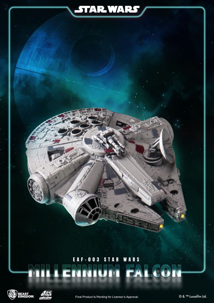 Star Wars Egg Attack Floating Model with Light Up Function Millennium Falcon 13 cm - immagine 3