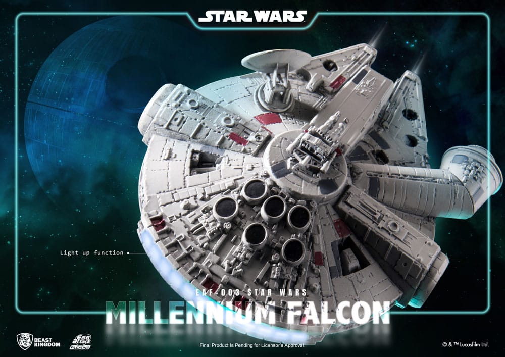 Star Wars Egg Attack Floating Model with Light Up Function Millennium Falcon 13 cm - immagine 4