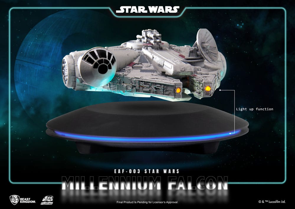 Star Wars Egg Attack Floating Model with Light Up Function Millennium Falcon 13 cm - immagine 2