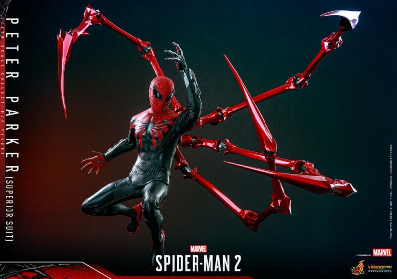 Spider-Man 2 Video Game Masterpiece Action Figure 1/6 Peter Parker (Superior Suit) 30 cm - immagine 6