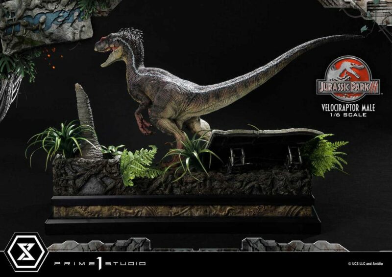Jurassic Park III Legacy Museum Collection Statue 1/6 Velociraptor Male 40 cm - immagine 2