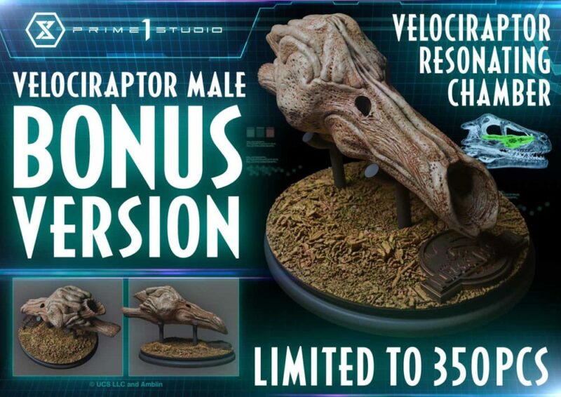 Jurassic Park III Legacy Museum Collection Statue 1/6 Velociraptor Male Bonus Version 40 cm - immagine 7