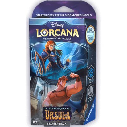DISNEY LORCANA - IL RITORNO DI URSULA - STARTER DECK ZAFFIRO E ACCIAIO - (LINGUA ITALIANA)