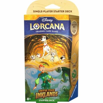 DISNEY LORCANA TRADING CARD GAME - STARTER DECK - AMBER EMERALD - NELLE TERRE D'INCHIOSTRO - (LINGUA INGLESE)