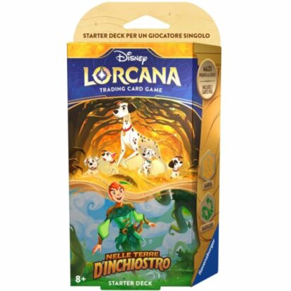 DISNEY LORCANA TRADING CARD GAME - STARTER DECK - AMBRA SMERALDO - NELLE TERRE D'INCHIOSTRO - (LINGUA ITALIANA)