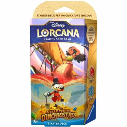 DISNEY LORCANA TRADING CARD GAME - STARTER DECK - RUBINO ZAFFIRO - NELLE TERRE D'INCHIOSTRO - (LINGUA ITALIANA)