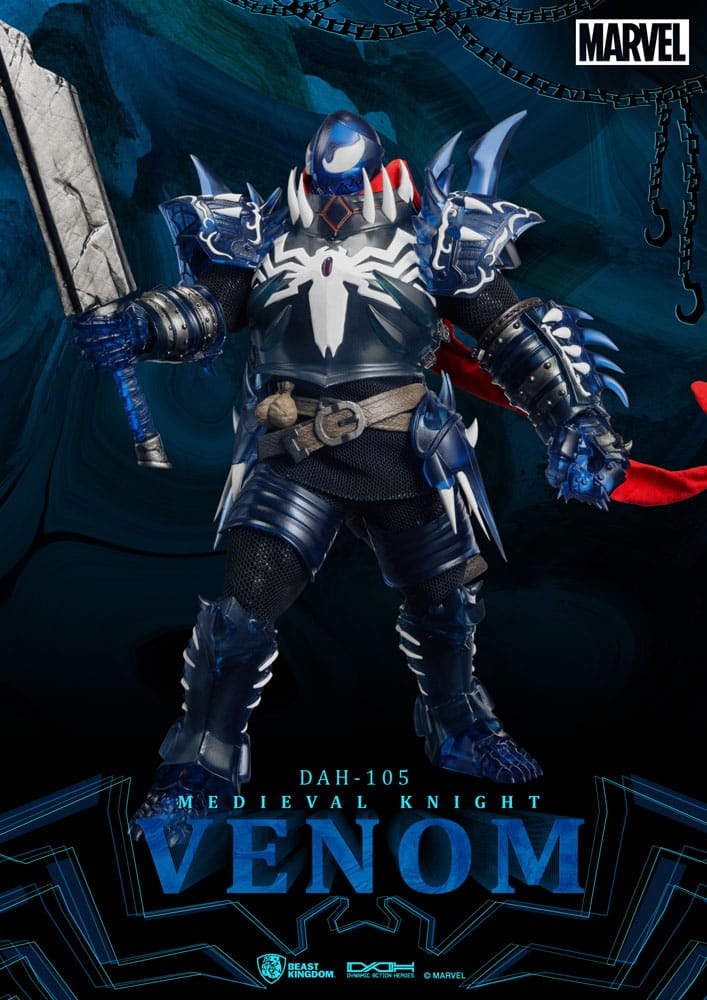 Marvel Dynamic 8ction Heroes Action Figure 1/9 Medieval Knight Venom 23 cm - immagine 3