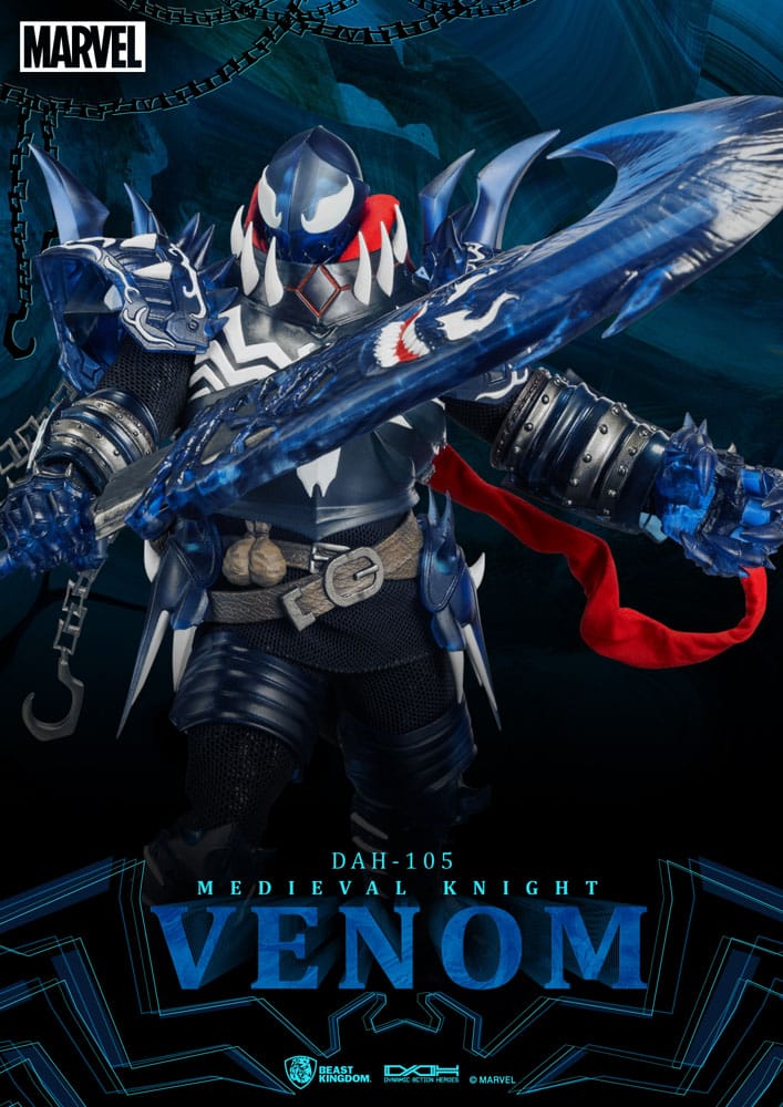 Marvel Dynamic 8ction Heroes Action Figure 1/9 Medieval Knight Venom 23 cm - immagine 7