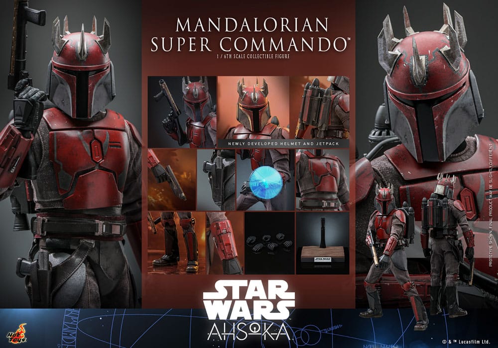 Star Wars: Ahsoka Action Figure 1/6 Mandalorian Super Commando 31 cm - immagine 7