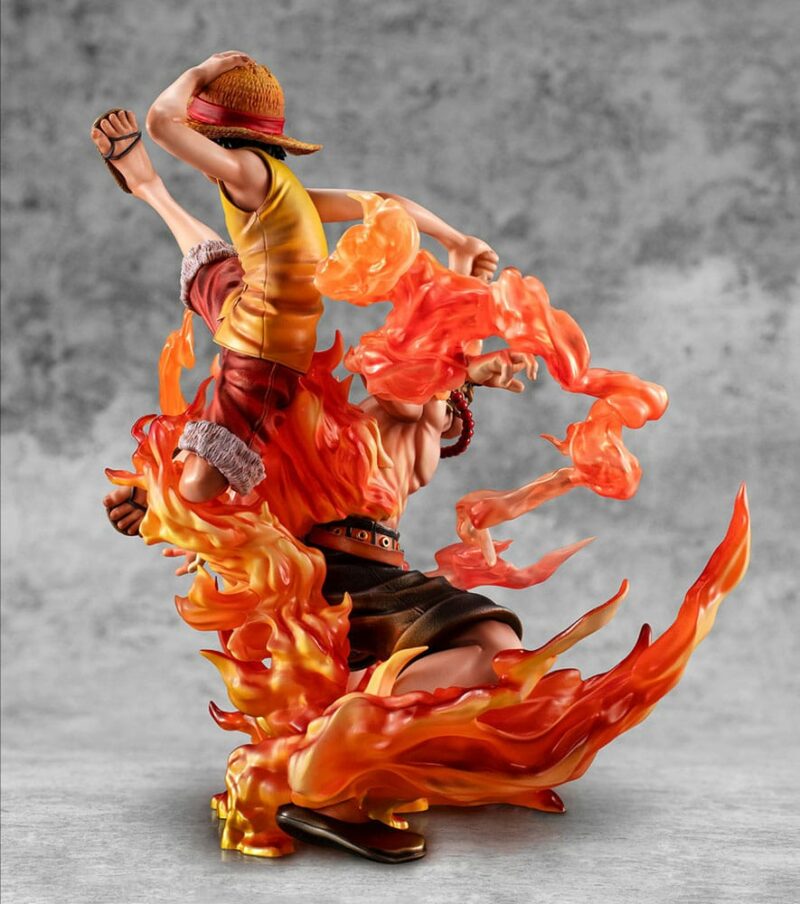 One Piece P.O.P NEO-Maximum PVC Statue Luffy & Ace Bond between brothers 20th Limited Ver. 25 cm - immagine 4