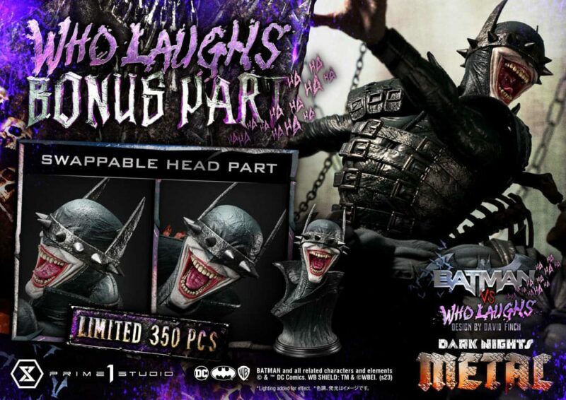 Dark Nights: Metal Ultimate Premium Masterline Series Statue 1/4 Batman VS Batman Who Laughs Deluxe Bonus Version 67 cm - immagine 10