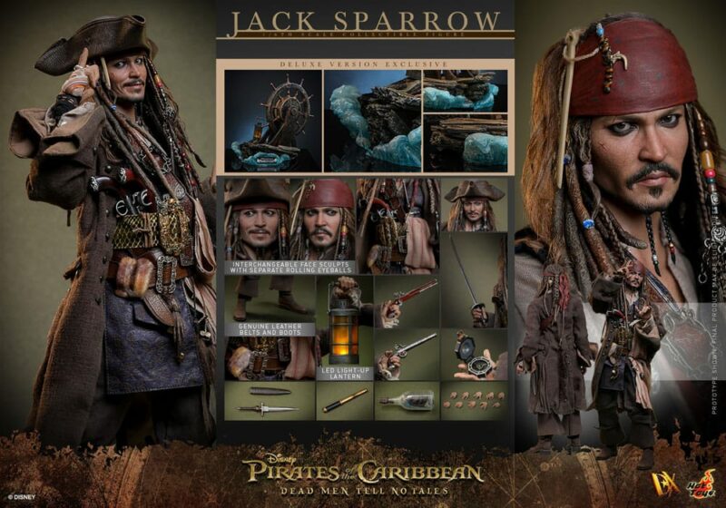Pirates of the Caribbean: Dead Men Tell No Tales DX Action Figure 1/6 Jack Sparrow (Deluxe Version) 30 cm - immagine 3