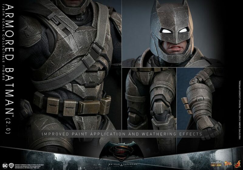Batman v Superman: Dawn of Justice Movie Masterpiece Action Figure 1/6 Armored Batman 2.0 33 cm - immagine 5