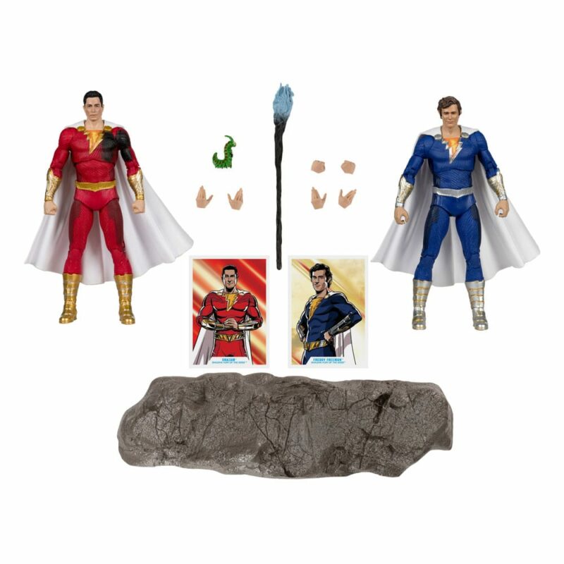 DC Multiverse Action Figures Pack of 2 Shazam (Battle Damage) & Freddie Freeman (Gold Label) 18 cm - immagine 2