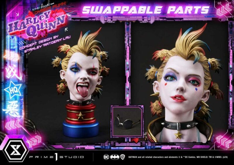 Batman Ultimate Premium Masterline Series Statue Cyberpunk Harley Quinn 60 cm - immagine 8