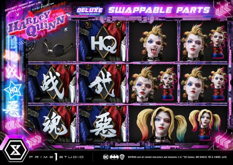 Batman Ultimate Premium Masterline Series Statue Cyberpunk Harley Quinn Deluxe Version 60 cm - immagine 2