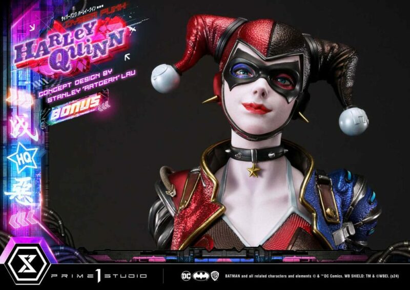 Batman Ultimate Premium Masterline Series Statue Cyberpunk Harley Quinn Deluxe Bonus Version 60 cm - immagine 7