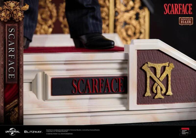 Scarface 1/4 Rooted Hair Superb Scale Tony Montana Statue 52 cm - immagine 4