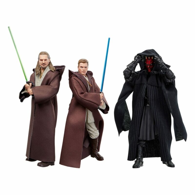 Star Wars Episode I Black Series Action Figure 3-Pack Qui-Gon Jinn, Darth Maul, Obi-Wan Kenobi 15 cm - immagine 2
