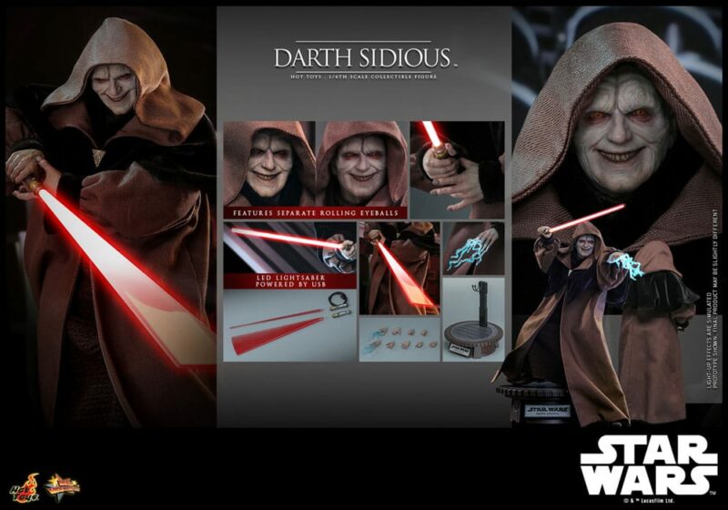 Star Wars Movie Masterpiece Action Figure 1/6 Darth Sidious 29 cm - immagine 6