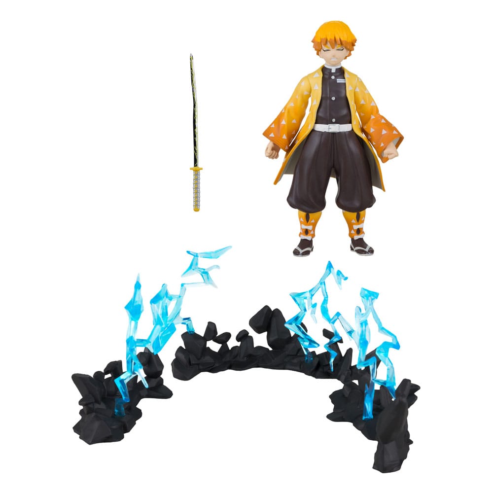 Demon Slayer: Kimetsu no Yaiba Action Figure Zenitsu Thunder Breathing Deluxe 13 cm - immagine 2