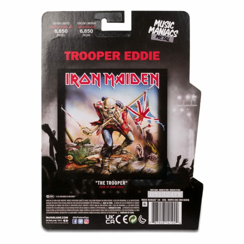 Metal Music Maniacs Action Figure Wave 2 Trooper Eddie (Iron Maiden) 15 cm - immagine 6