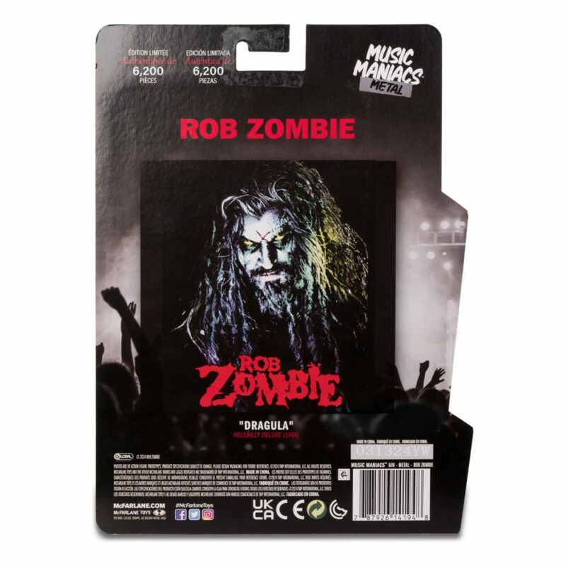 Metal Music Maniacs Action Figure Wave 2 Rob Zombie 15 cm - immagine 6