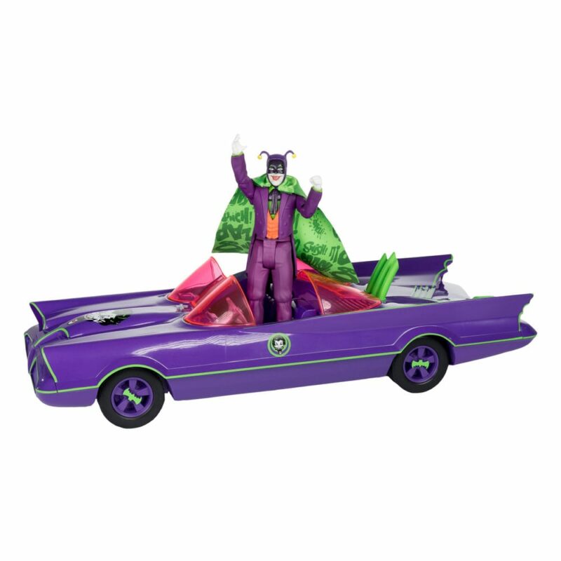 DC Retro Action Figure Batman 66 Batmobil with Joker (Gold Label) 15 cm - immagine 3