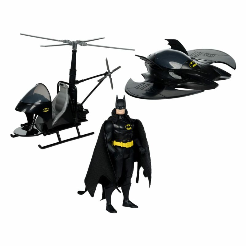 DC Direct Super Powers Action Figure Pack of 3 Batman (Black Suit), The Whirly & The Batwing (Black) (Gold Label) (SDCC) 13 cm - immagine 2