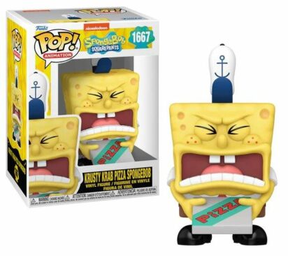 SpongeBob SquarePants POP! Vinyl Figure Spongebob with Krusty Krab Pizza 25th Anniversary 9 cm