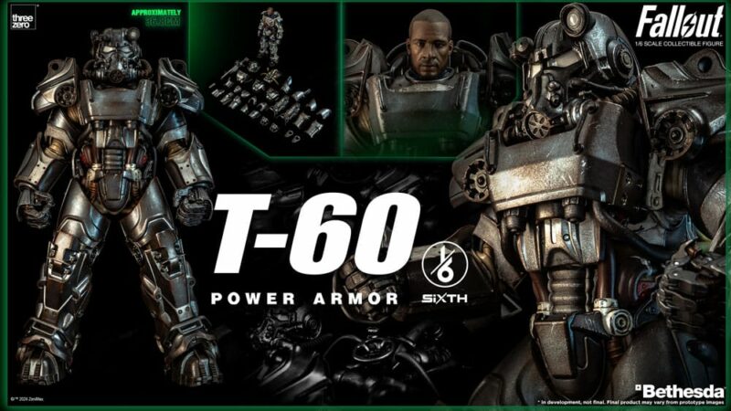 Fallout FigZero Action Figure 1/6 T-60 Power Armor 37 cm - immagine 6