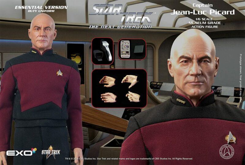 Star Trek: The Next Generation Action Figure 1/6 Captain Jean-Luc Picard (Essential Duty Uniform) 30 cm - immagine 4