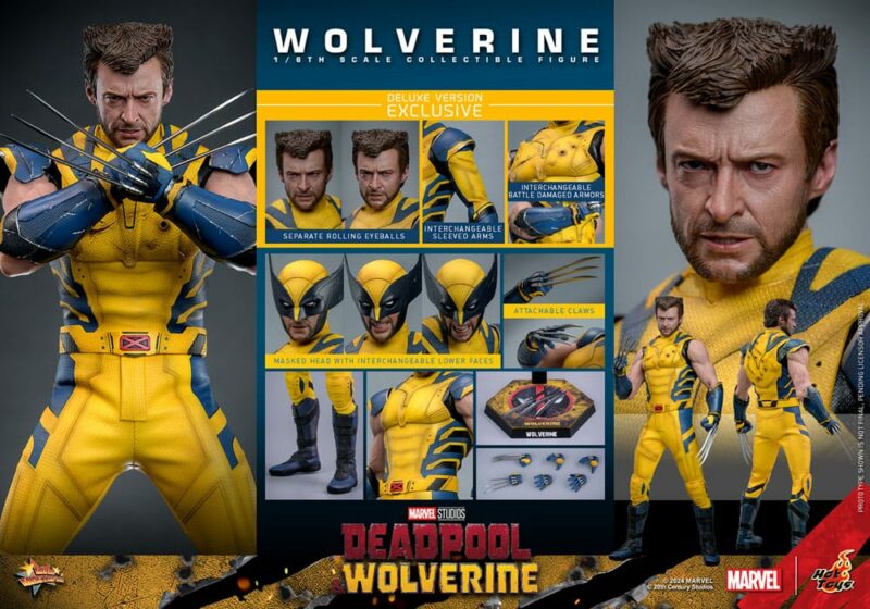 Deadpool & Wolverine Movie Masterpiece Action Figure 1/6 Wolverine (Deluxe Version) 31 cm - immagine 5