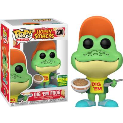 Kellogg's Honey Smacks Pop! Vinyl Figure Dig 'Em Frog Limited 9 cm (con bollino Summer Convention 2024)
